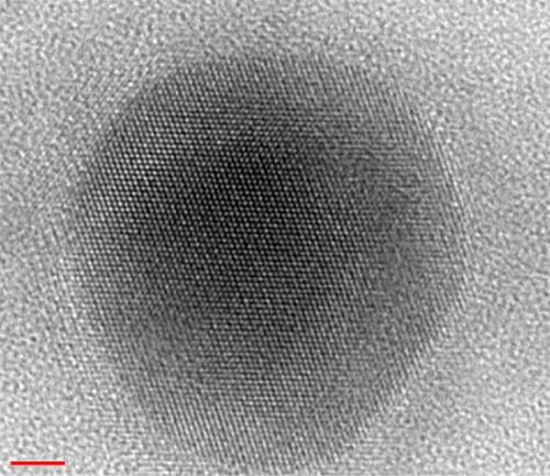 Iron nanoparticle heated to 800ºC in situ. Image courtesy University of Strasbourg.